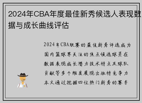 2024年CBA年度最佳新秀候选人表现数据与成长曲线评估